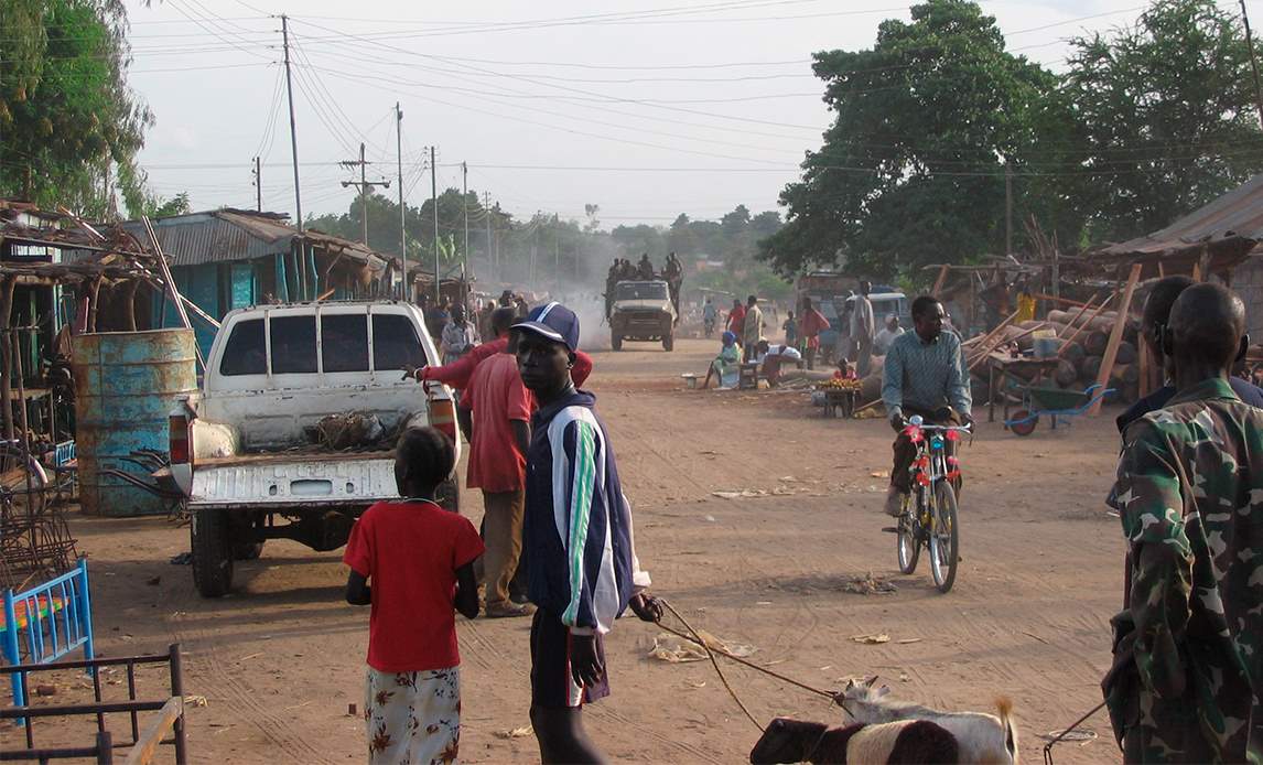 Foto taget i forbindelse med det danske bidrag til FN-missionen i Sudan UNMIS i 2005.