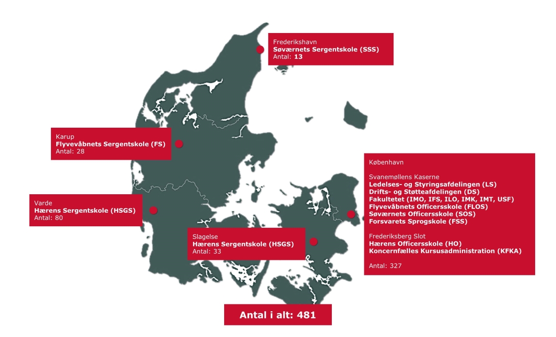Fordeling af medarbejdere på FAK