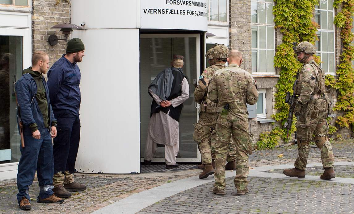 Øvelsesmoment ved Værnsfælles Forsvarskommando. Arsenaløen.