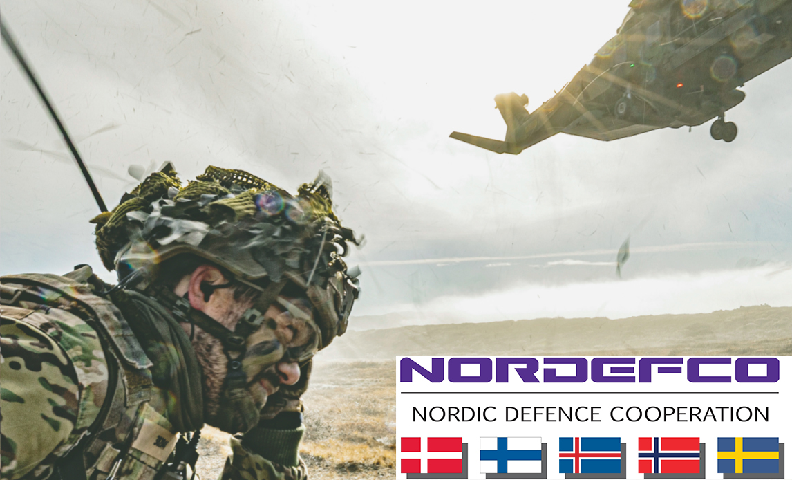 Soldat og helikopter