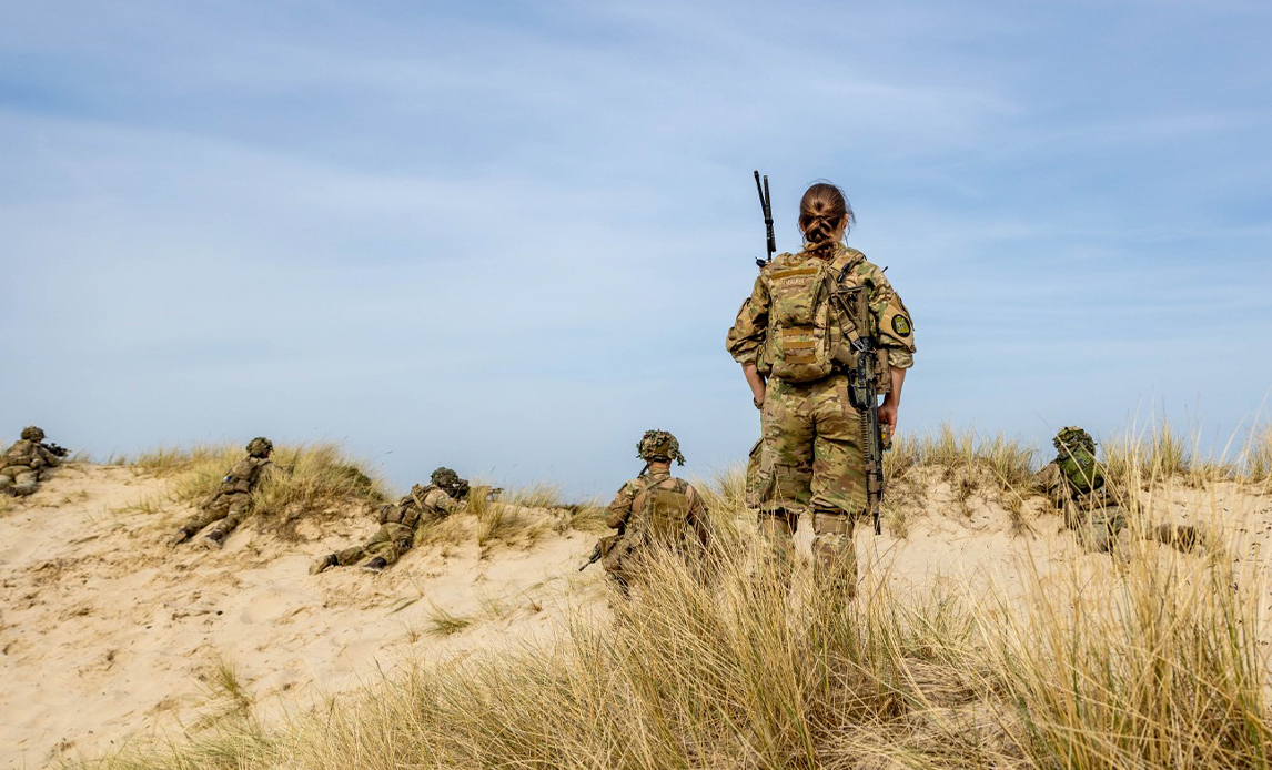 2. Kompagni ved 1. panserinfanteribataljon Gardehusarregimentet på manøvrebane i Oksbøl.