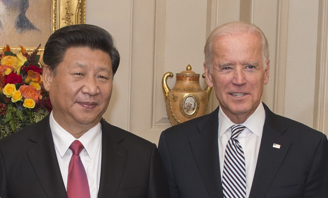 Præsident Joe Biden og præsident Xi Jingping