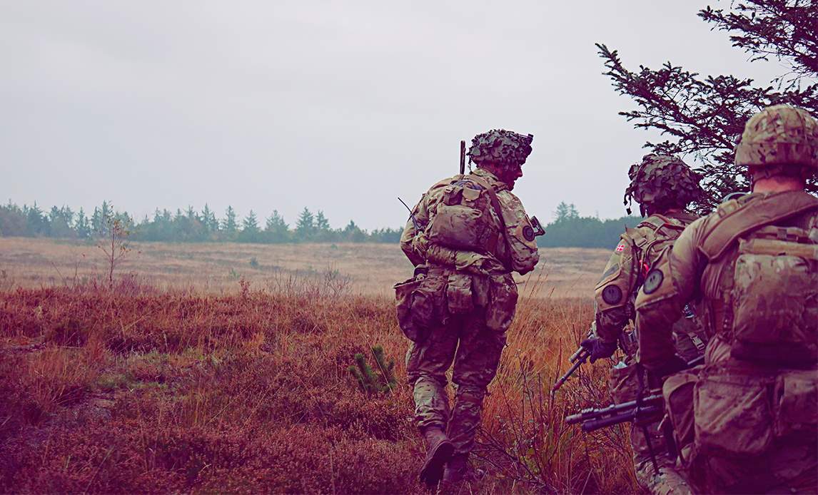 Foto fra Vikingkompagniet ved Jydske Dragonregiment taget fotojournalist Nicolai Axelsen i slutningen af oktober 2017 og stillet til rådighed for Forsvaret.